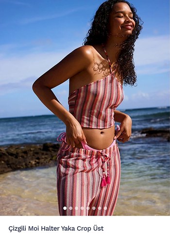 halter yaka crop üst - Görsel 5