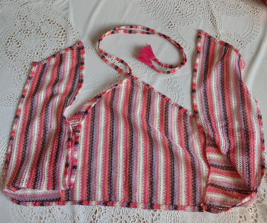 halter yaka crop üst - Görsel 2