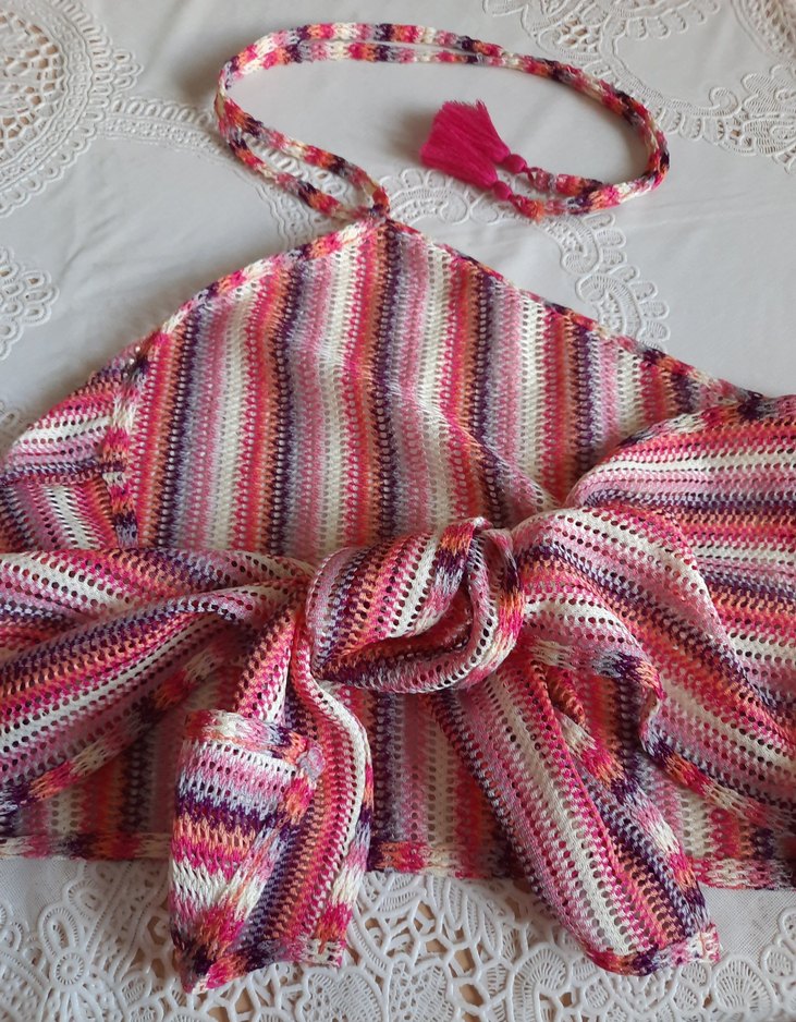 halter yaka crop üst - Görsel 3