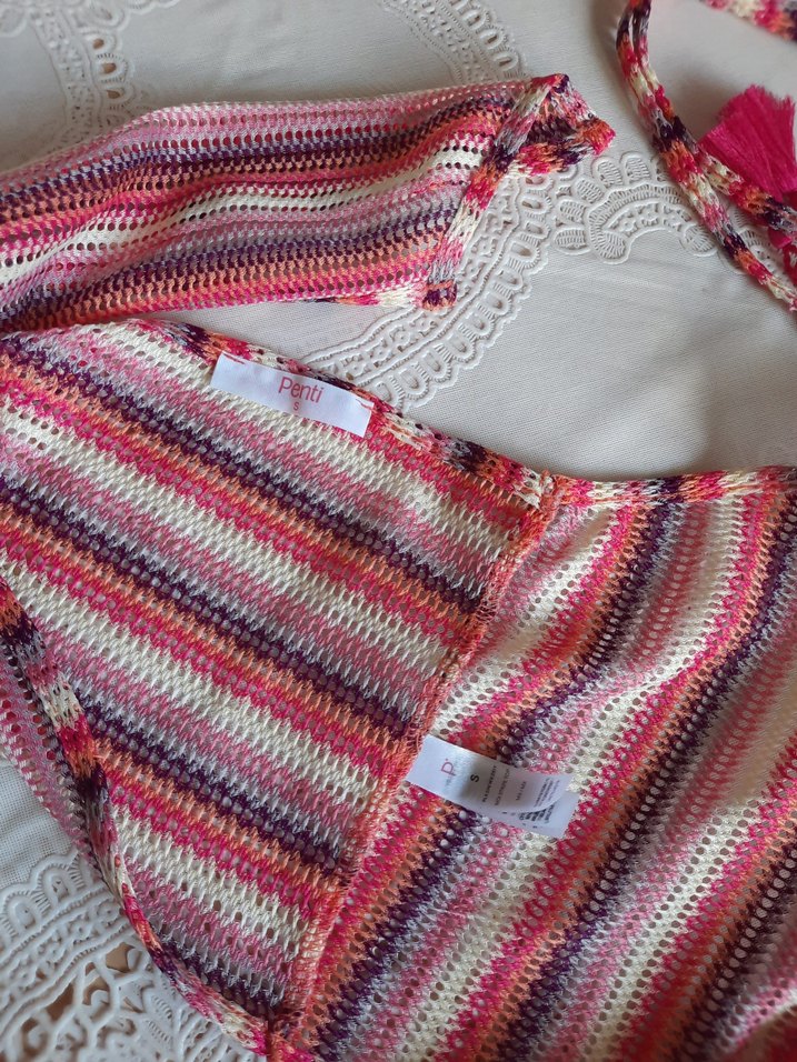 halter yaka crop üst - Görsel 4