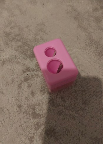 Pastel Pembe Çiftli Kalemtraş - Görsel 3