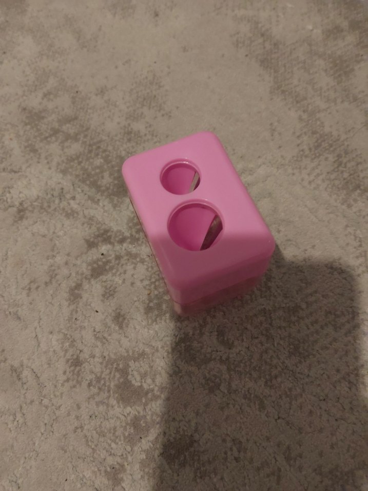 Pastel Pembe Çiftli Kalemtraş - Görsel 3