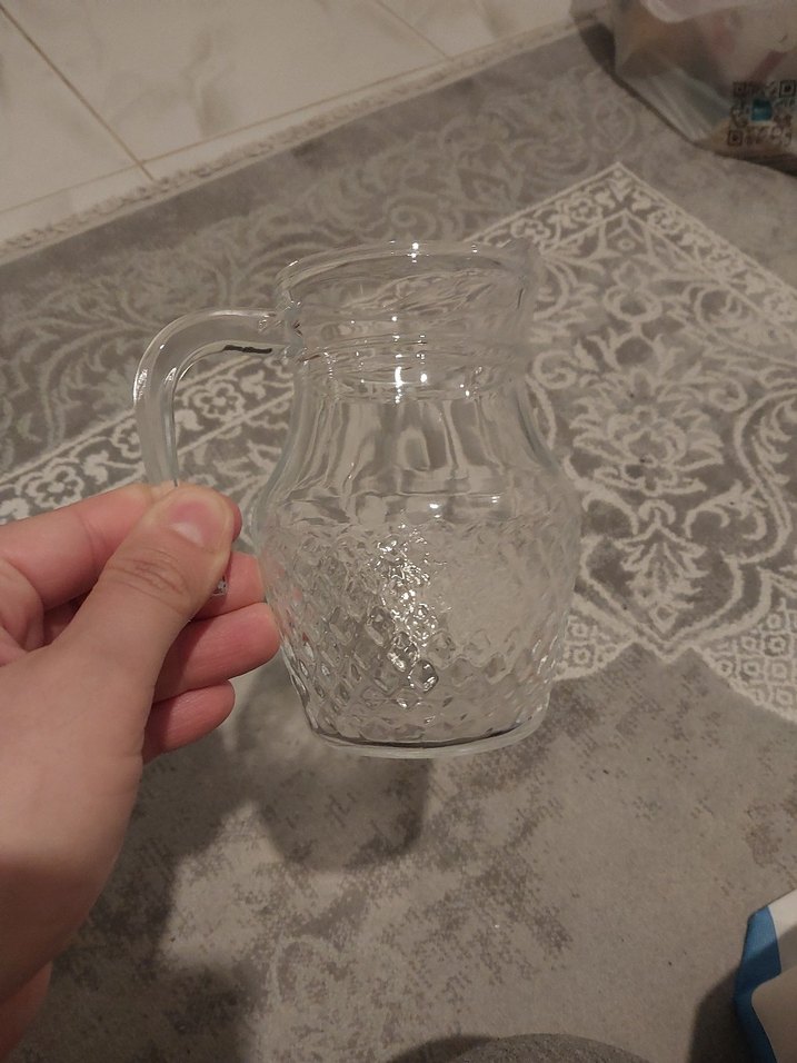 Desenli Cam Kulplu Sürahi - Görsel 2