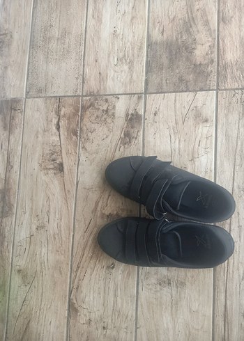 Siyah Kadın Spor Ayakkabı Cırt Cırtlı - Görsel 3