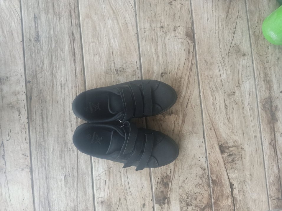 Siyah Kadın Spor Ayakkabı Cırt Cırtlı - Görsel 2