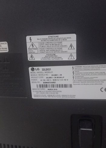 LG Siyah televizyon arızalı parça niyetine - Görsel 3