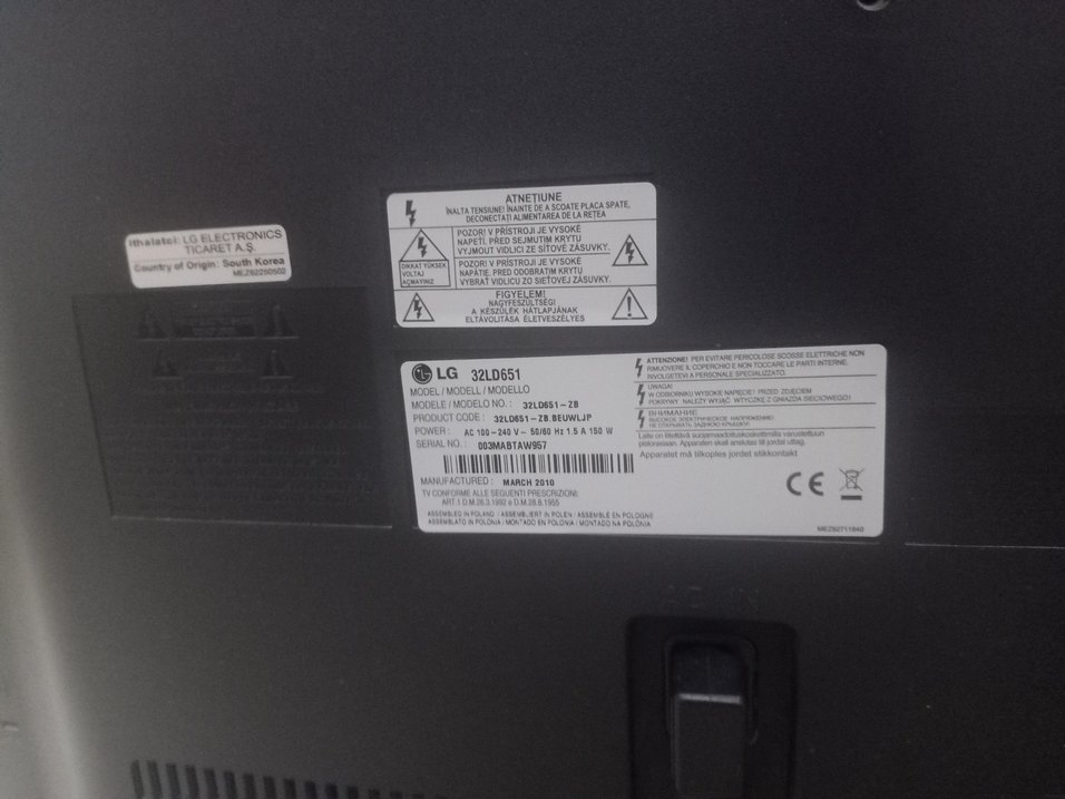 LG Siyah televizyon arızalı parça niyetine - Görsel 3