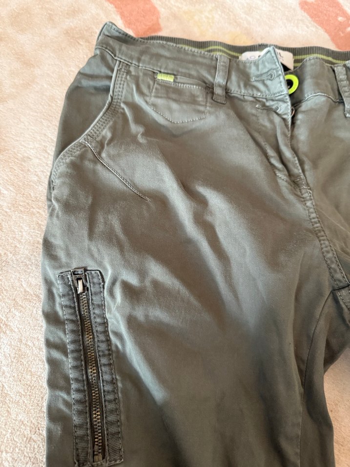 Kadın Gri Keten Salaş Pantolon - Görsel 3