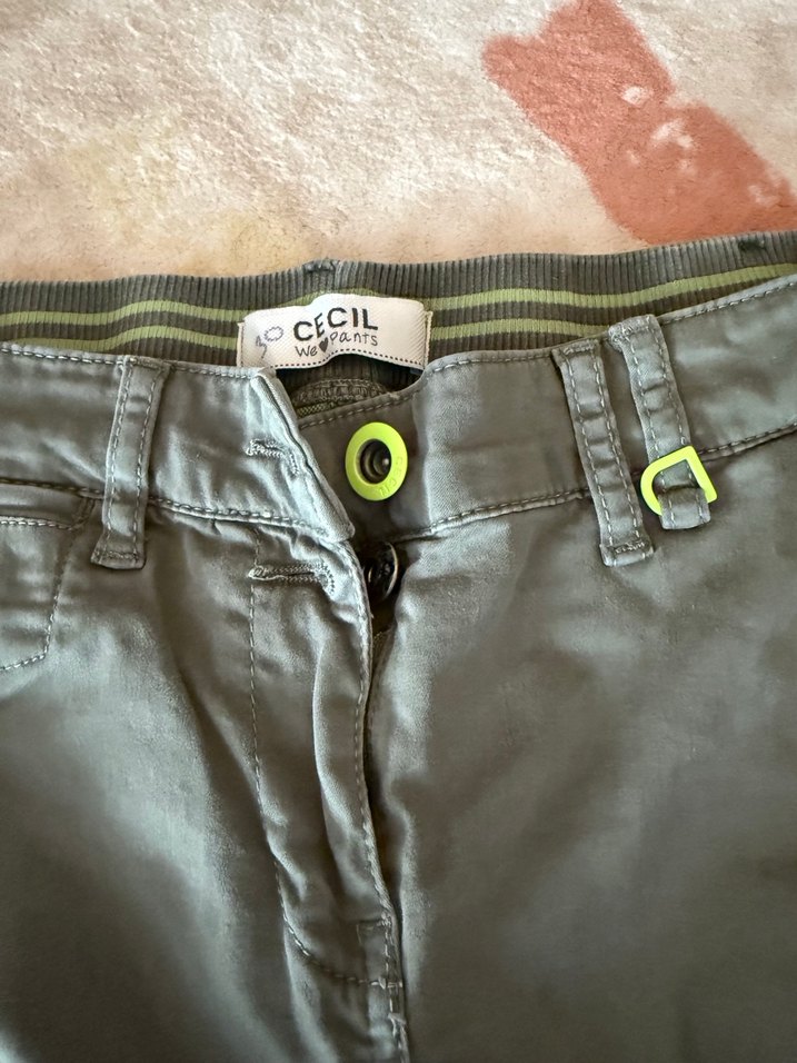 Kadın Gri Keten Salaş Pantolon - Görsel 2