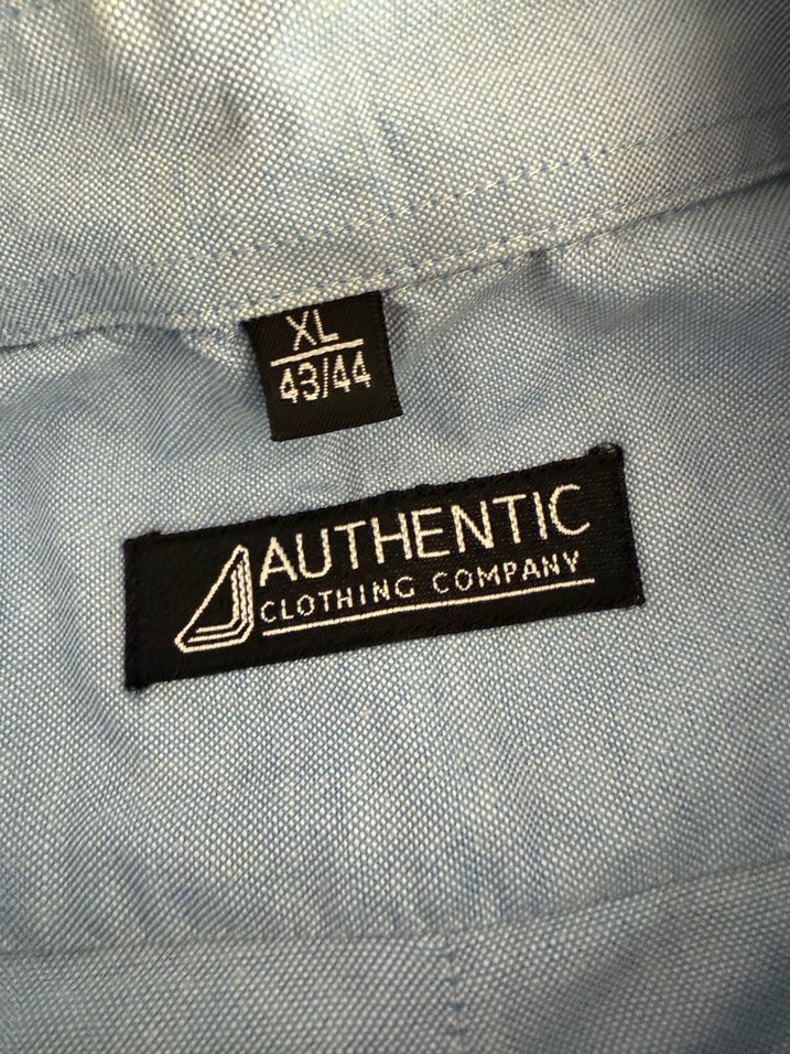 Mavi Keten Erkek Gömlek, Kısa Kollu, Düğmeli - Görsel 2