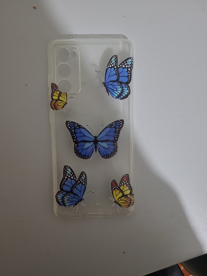 Samsung S20 F, Şeffaf Kelebek Desenli Bohem Telefon Kılıfı - Görsel 5