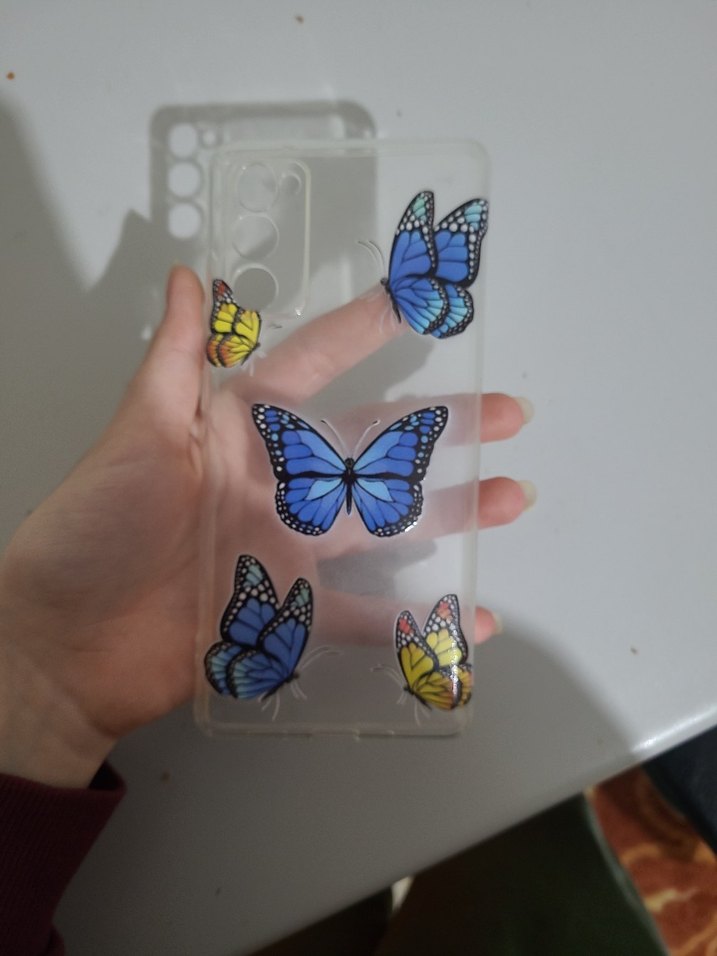Samsung S20 F, Şeffaf Kelebek Desenli Bohem Telefon Kılıfı - Görsel 4