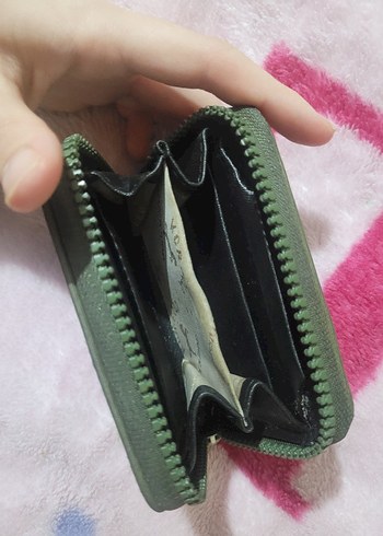 Fermuarlı Yeşil Kadın Cüzdan - Görsel 2