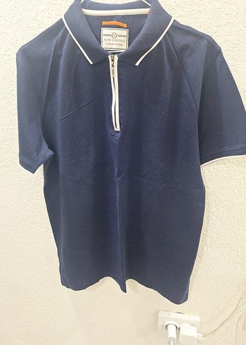 Erkek Lacivert Fermuarlı Polo Tişört - Görsel 2