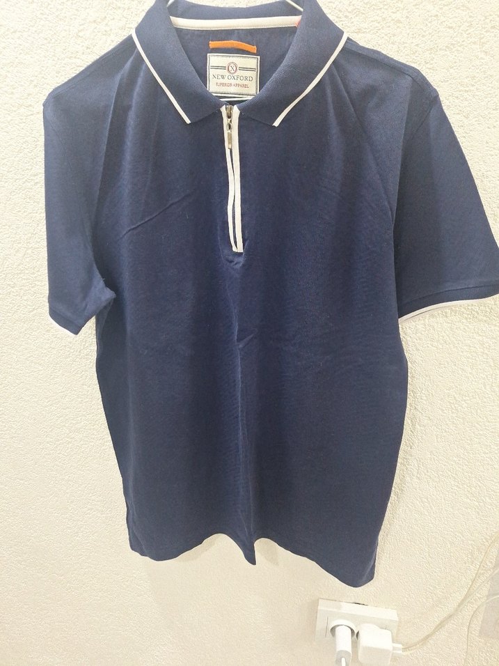 Erkek Lacivert Fermuarlı Polo Tişört - Görsel 2