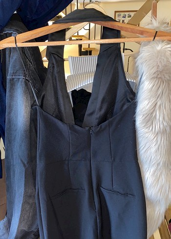 s Beden siyah Renk Bershka Siyah V Yakalı Tulum