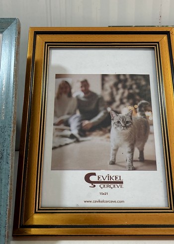 Beden Turkuaz Parlak Modern Klasik Düğün Çerçevesi