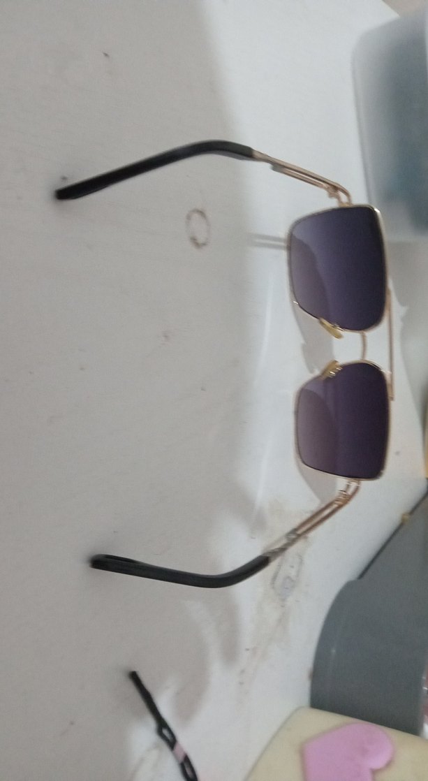 Koyu renk gold yanlı Minimalist Gözlük - Görsel 2