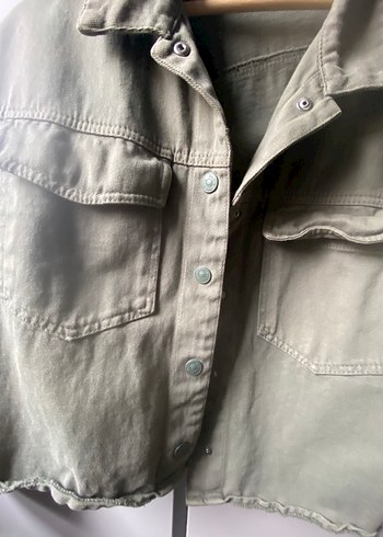 Açık Yeşil/Haki Kot Ceket - Görsel 2