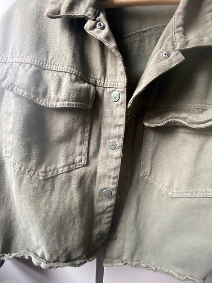 Açık Yeşil/Haki Kot Ceket - Görsel 2