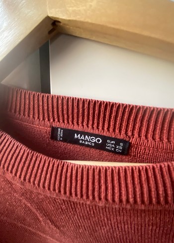 Kiremit Rengi Fermuarlı Mango Kazak - Görsel 4