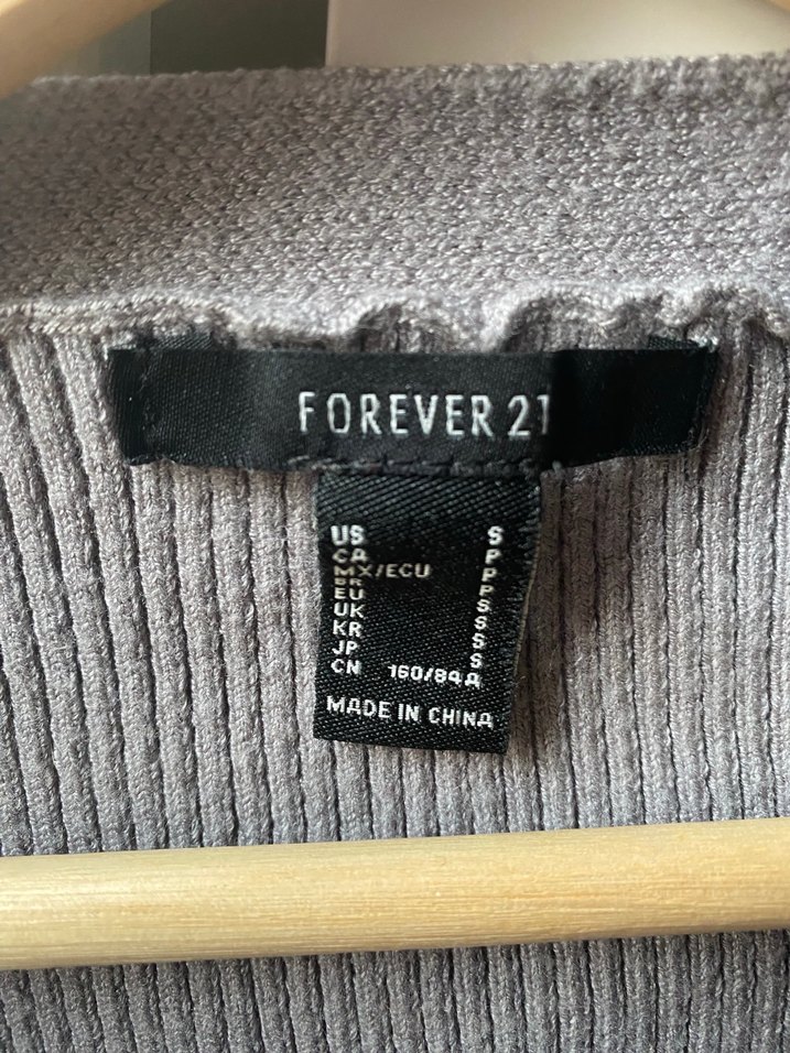 Lila/Gri Düğmeli V Yaka Hırka - Görsel 2