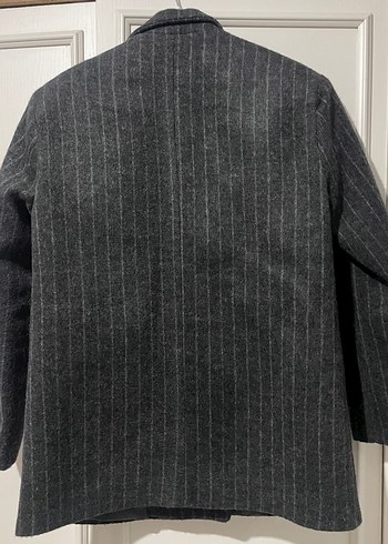 Düğmeli Gri Kadın Blazer Ceket - Görsel 3