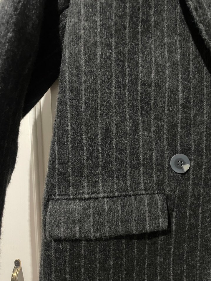 Düğmeli Gri Kadın Blazer Ceket - Görsel 2