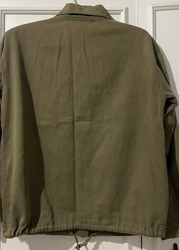 Düğmeli Kadın Keten Haki Ceket - Görsel 3