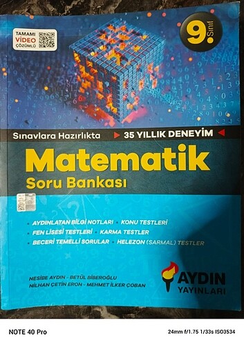 9.SINIF MATEMATİK SORU BANKASI AYDIN YAYINLARI