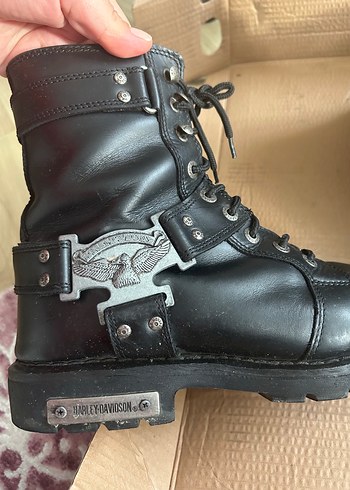 Harley Davidson Siyah Deri Bilek Botu