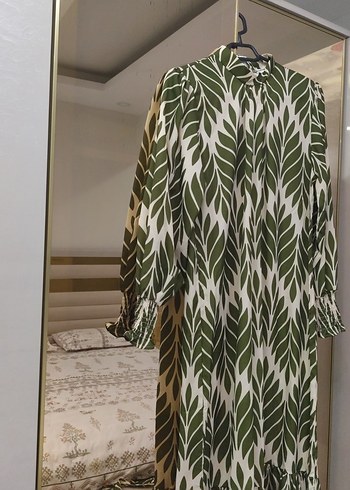 Yeşil Bohem Uzun Kollu Elbise - Görsel 2