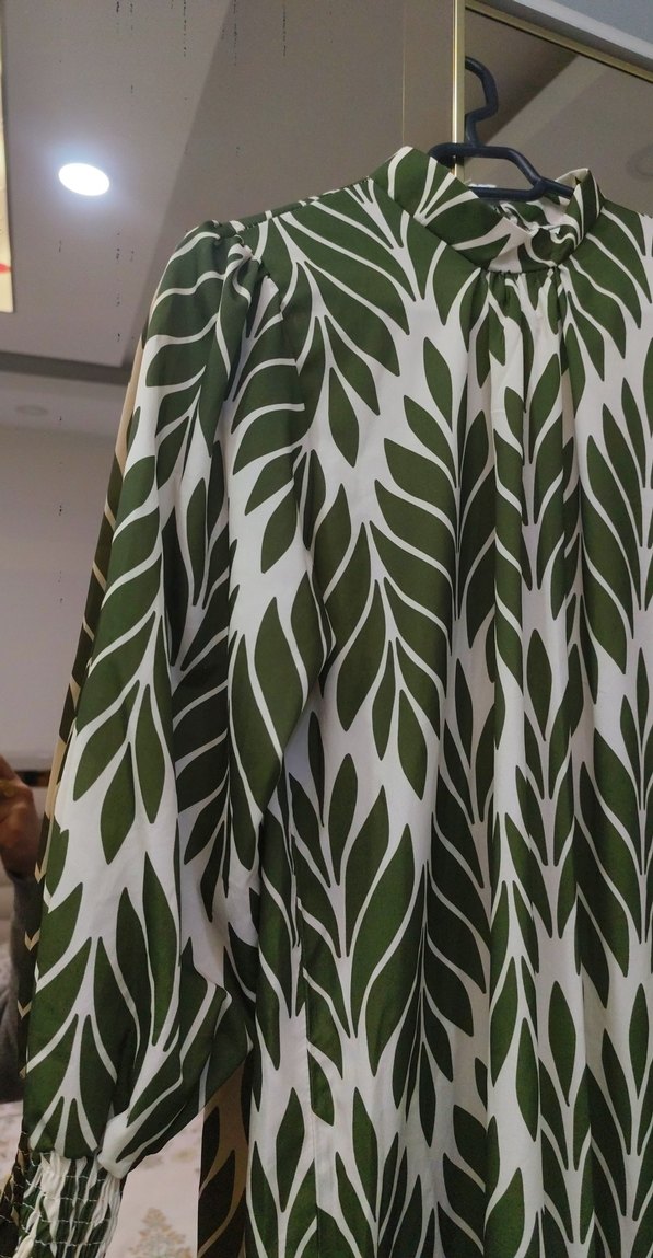 Yeşil Bohem Uzun Kollu Elbise - Görsel 3