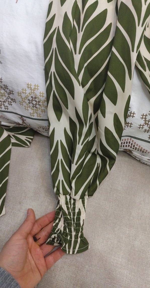 Yeşil Bohem Uzun Kollu Elbise - Görsel 4