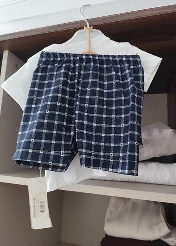 Düğmeli Ekose Yelekli Bebek Erkek Takımı - Görsel 2