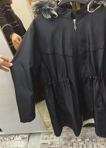 Siyah Midi Kadın mont - Görsel 3