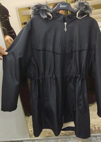 Siyah Midi Kadın mont - Görsel 2