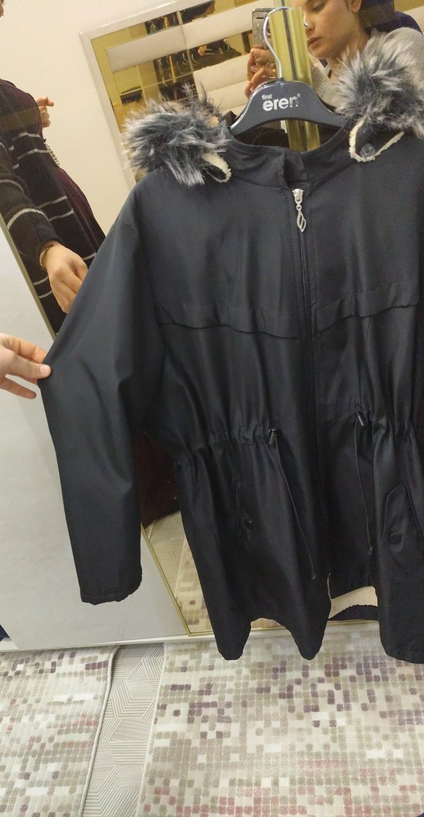 Siyah Midi Kadın mont - Görsel 3