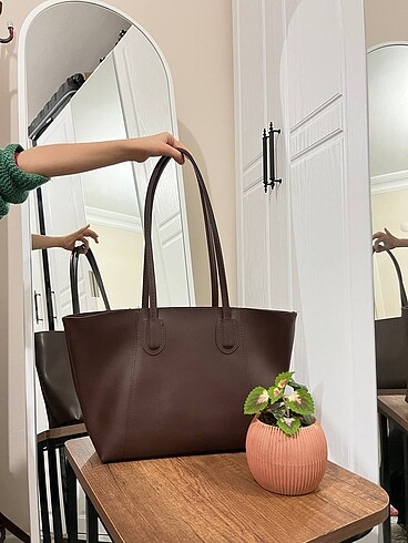  Beden Mango Model Kadın Acı Kahve Omuz Çantası