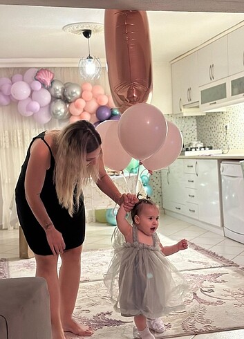 12-18 Ay Beden yeşil Renk Kız bebek parti elbisesi
