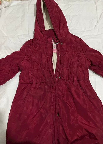 Düğmeli Bordo Midi Hamile Ceketi - Görsel 2