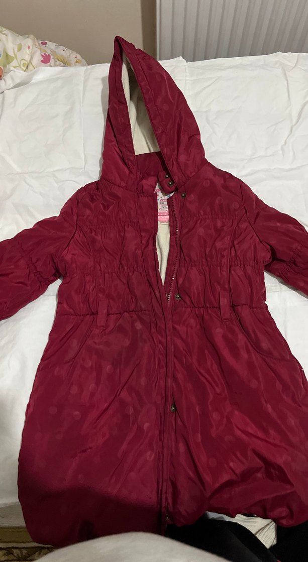 Düğmeli Bordo Midi Hamile Ceketi - Görsel 2