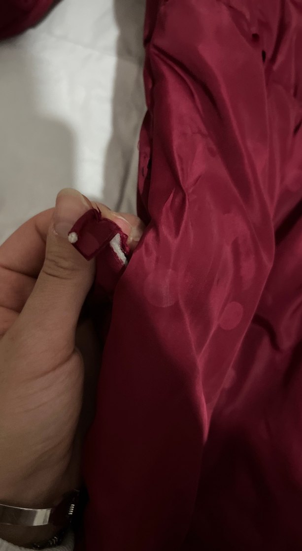 Düğmeli Bordo Midi Hamile Ceketi - Görsel 3