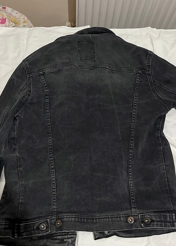 Düğmeli Siyah Erkek Denim Ceket - Görsel 3