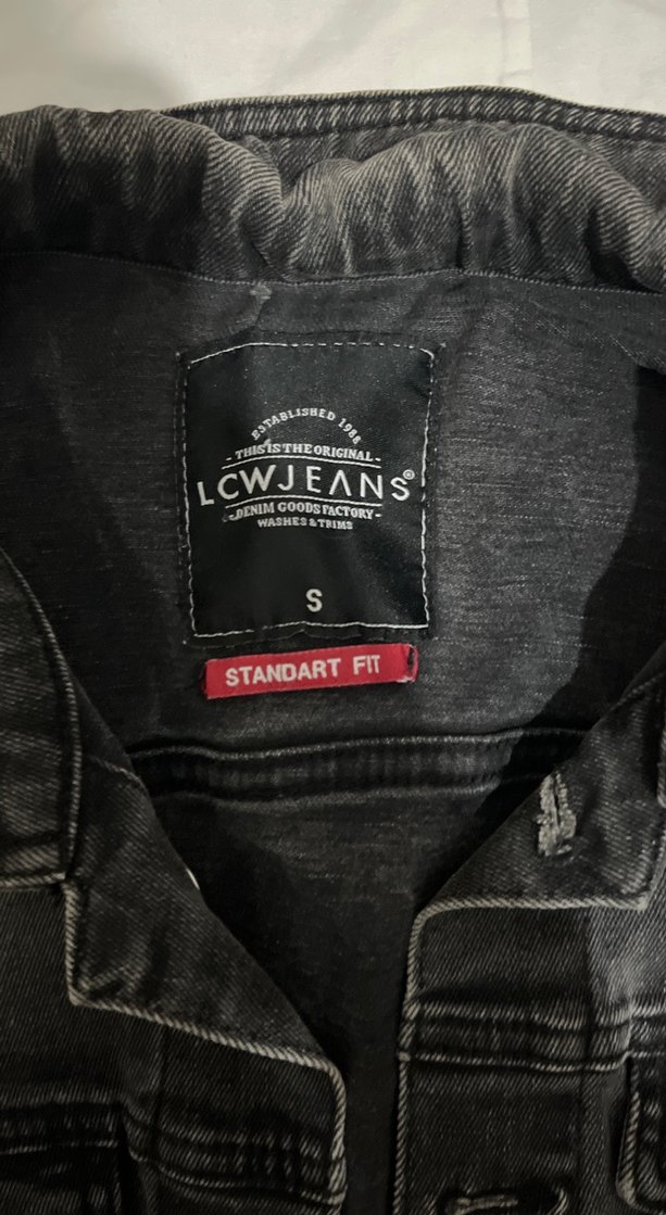 Düğmeli Siyah Erkek Denim Ceket - Görsel 2