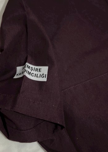 Bordo Düğmeli Eşofman İçten İplikli Hemşire Yardımcısı