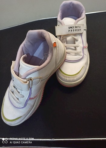 Kız Çocuk Beyaz Cırtlı Sneaker