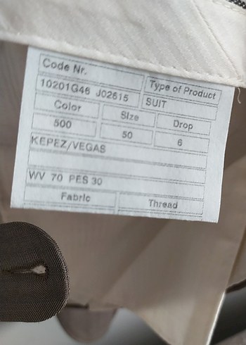 Düğmeli Bej Keten Erkek Pantolon - Görsel 7