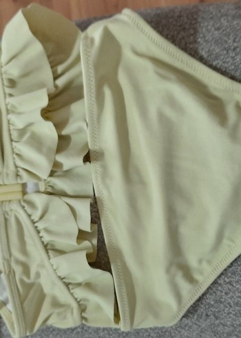 xs Beden Fırfırlı Beyaz Kadın Monokini