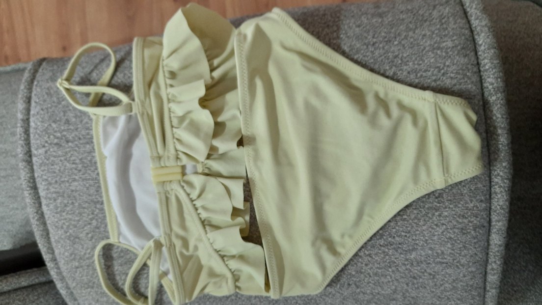 Fırfırlı Beyaz Kadın Monokini - Görsel 3